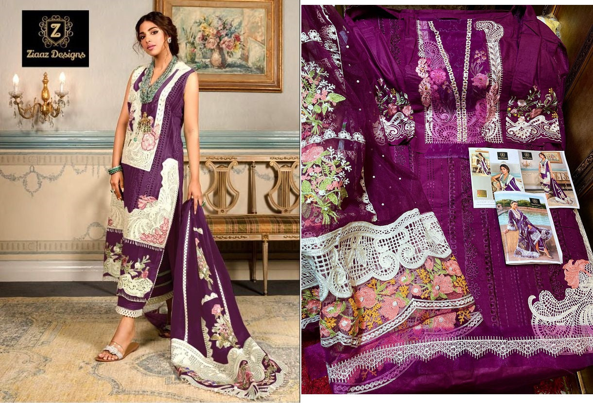 303 Ziaaz Designs Cotton Pakistani Salwar Suits