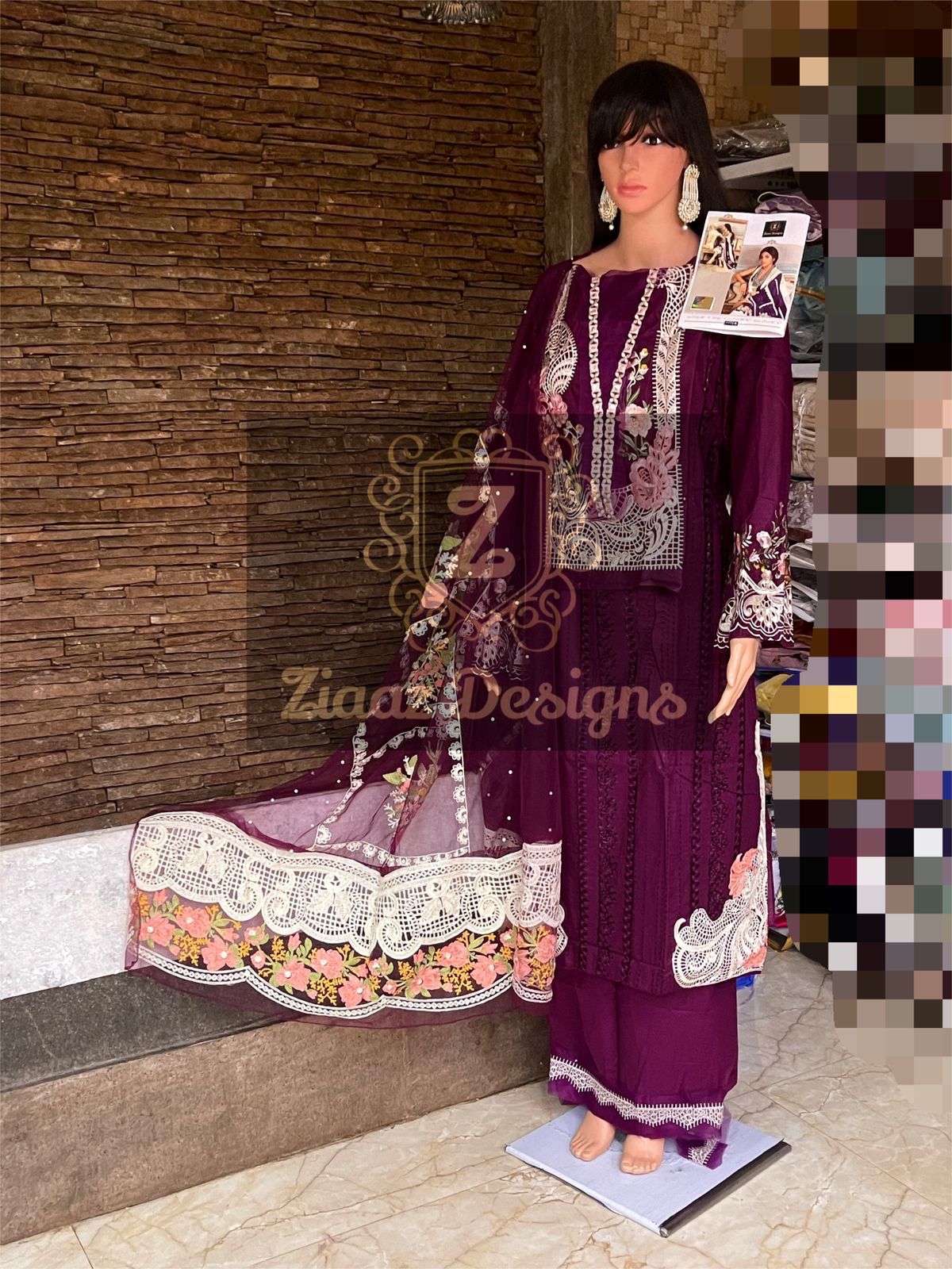 303 Ziaaz Designs Cotton Pakistani Salwar Suits