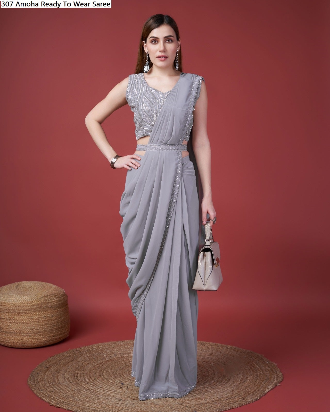 307 Amoha Georgette Ready To Wear Saree