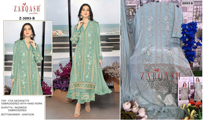 3093Abcd Zarqash Georgette Pakistani Salwar Suits
