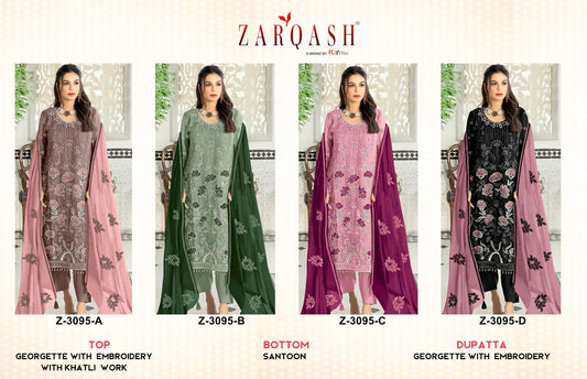 3095 Zarqash Georgette Pakistani Salwar Suits