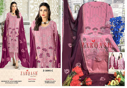 3095 Zarqash Georgette Pakistani Salwar Suits