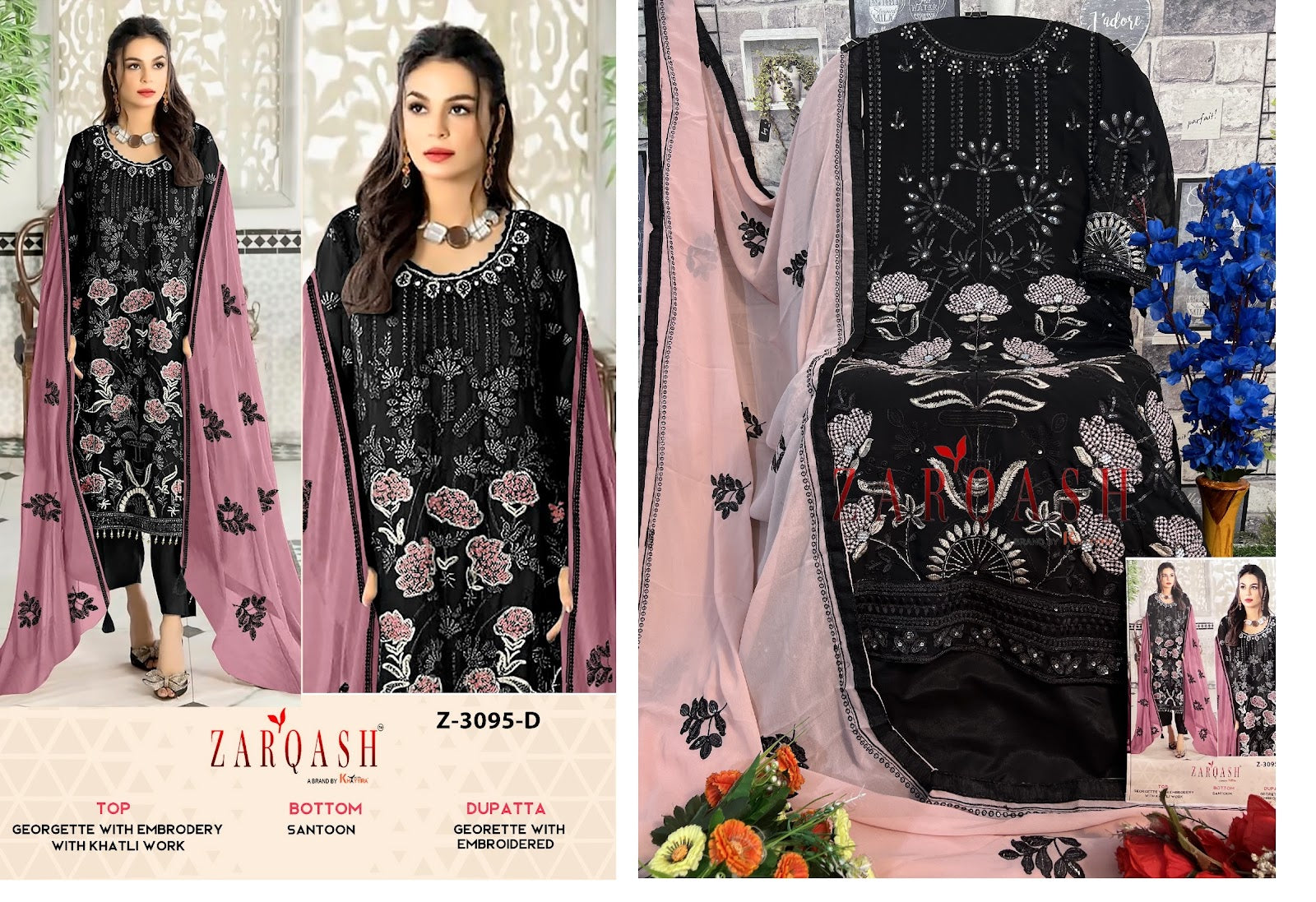 3095 Zarqash Georgette Pakistani Salwar Suits