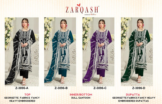 3096 Zarqash Georgette Pakistani Salwar Suits