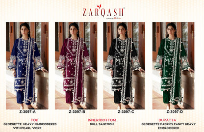 3097 Zarqash Georgette Pakistani Salwar Suits