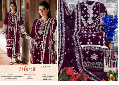 3097 Zarqash Georgette Pakistani Salwar Suits