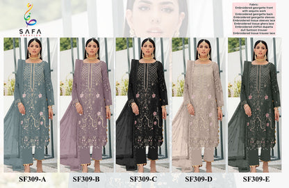 309 Colors Safa Creation Georgette Pakistani Salwar Suits