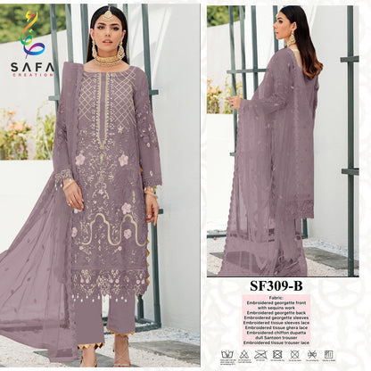 309 Colors Safa Creation Georgette Pakistani Salwar Suits