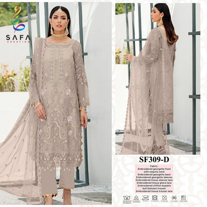 309 Colors Safa Creation Georgette Pakistani Salwar Suits