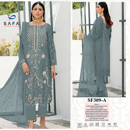 309 Colors Safa Creation Georgette Pakistani Salwar Suits
