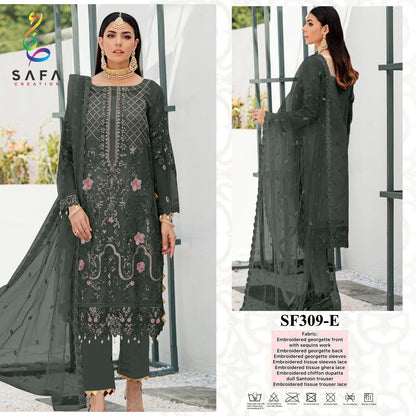 309 Colors Safa Creation Georgette Pakistani Salwar Suits
