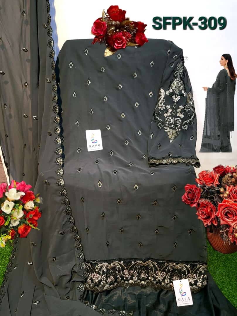 309 Safa Creation Georgette Pakistani Salwar Suits
