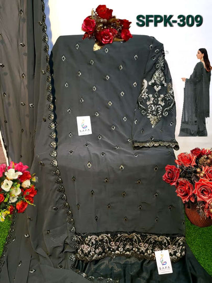 309 Safa Creation Georgette Pakistani Salwar Suits