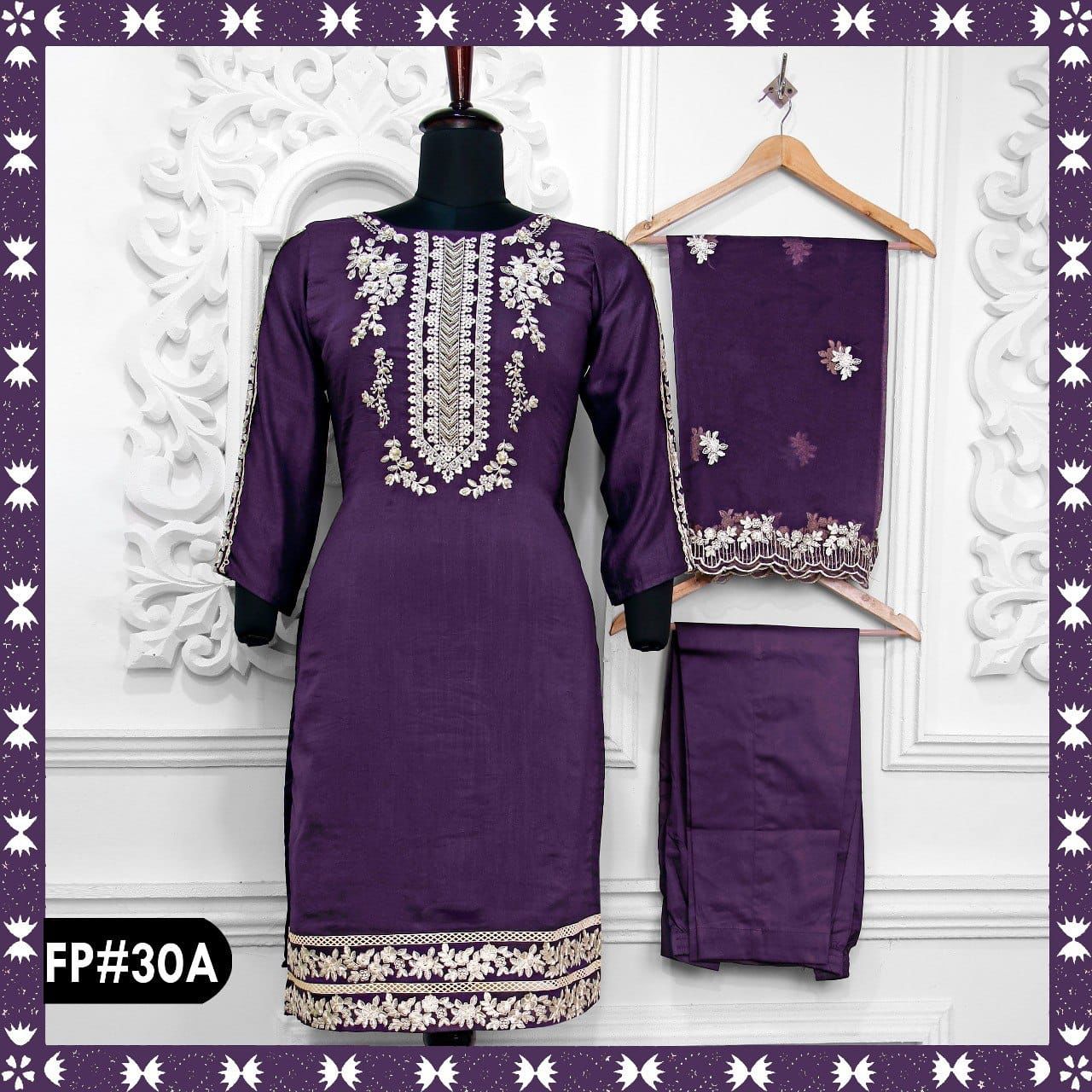 30 Farwah Silk Pakistani Readymade Suits