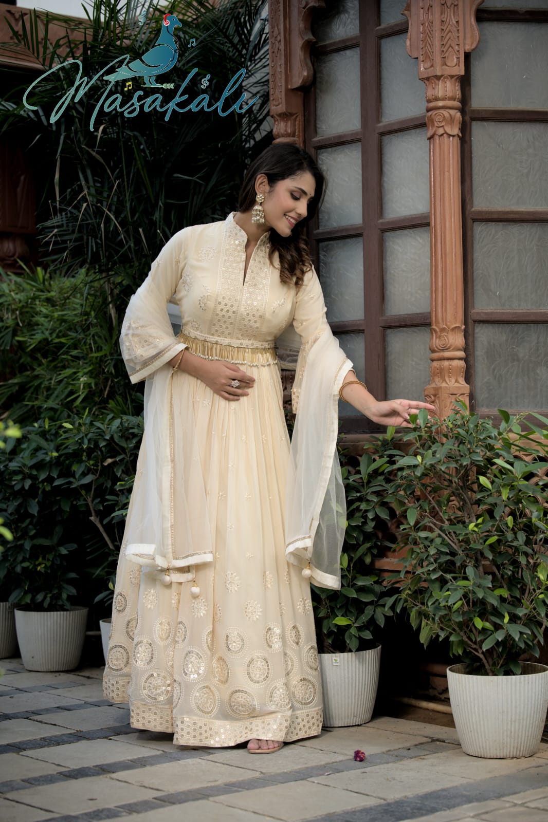 dupatta dress 31000 Masakali Georgette Gown Dupatta Set – Kavya Style Plus