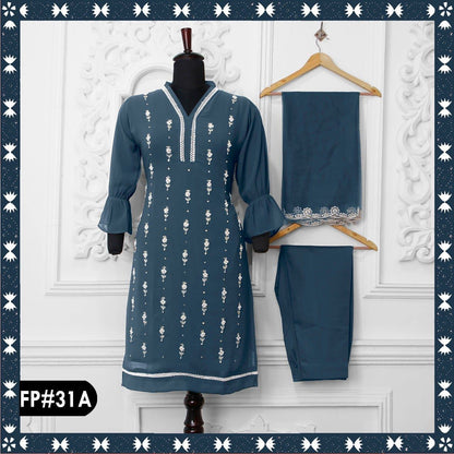 31 Farwah Georgette Pakistani Readymade Suits