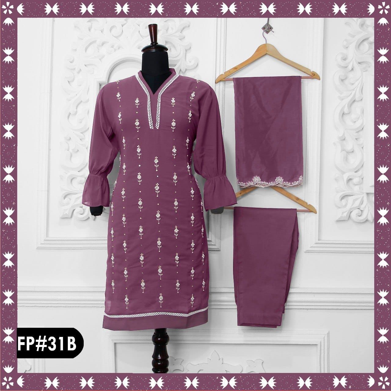 31 Farwah Georgette Pakistani Readymade Suits