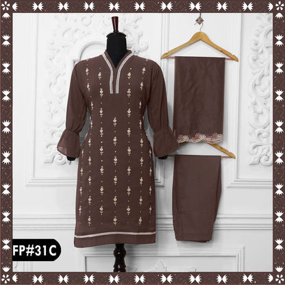 31 Farwah Georgette Pakistani Readymade Suits