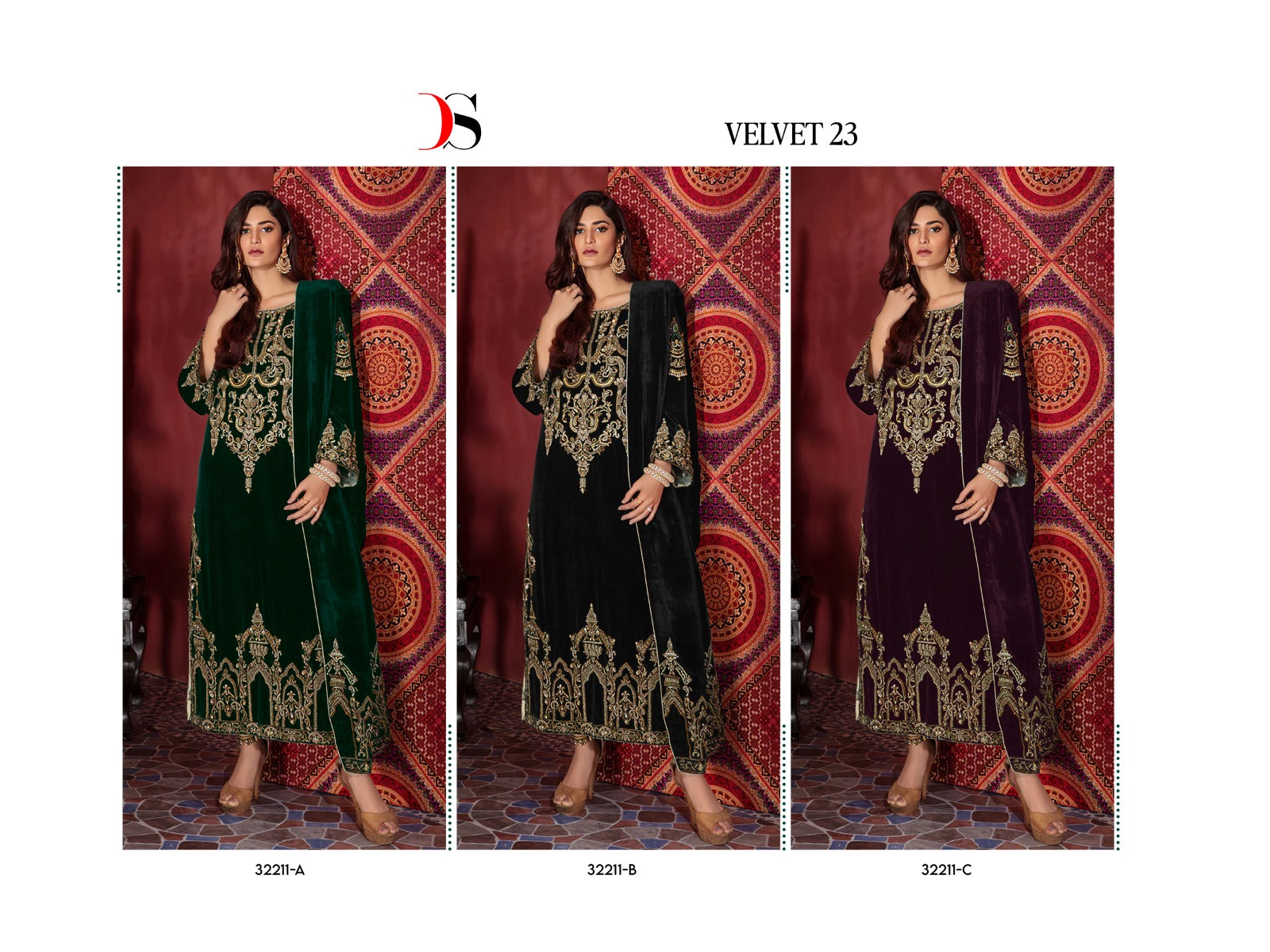 32211 Deepsy Velvet Suits