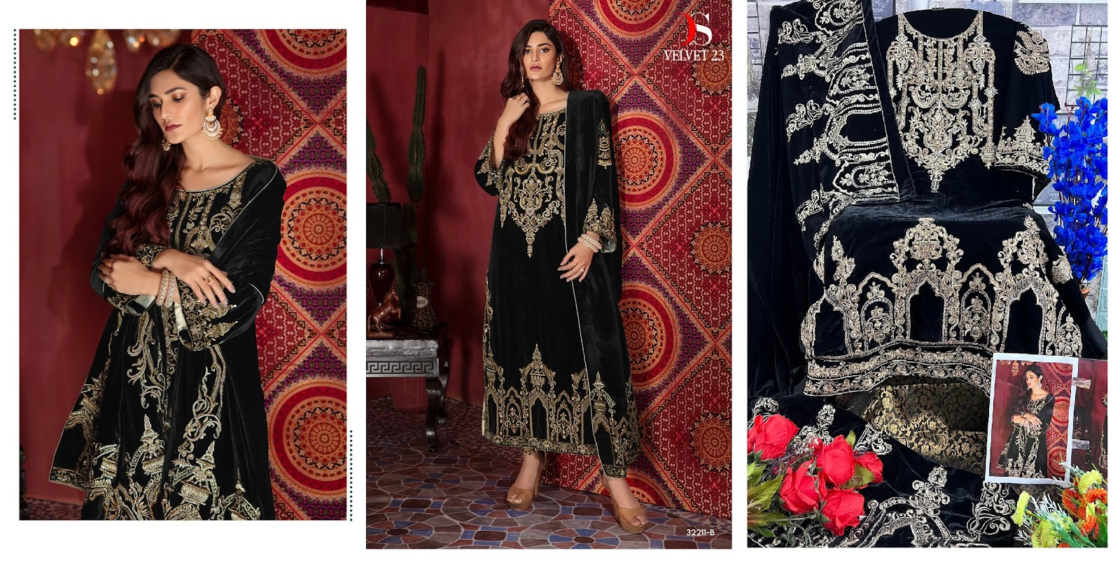 32211 Deepsy Velvet Suits