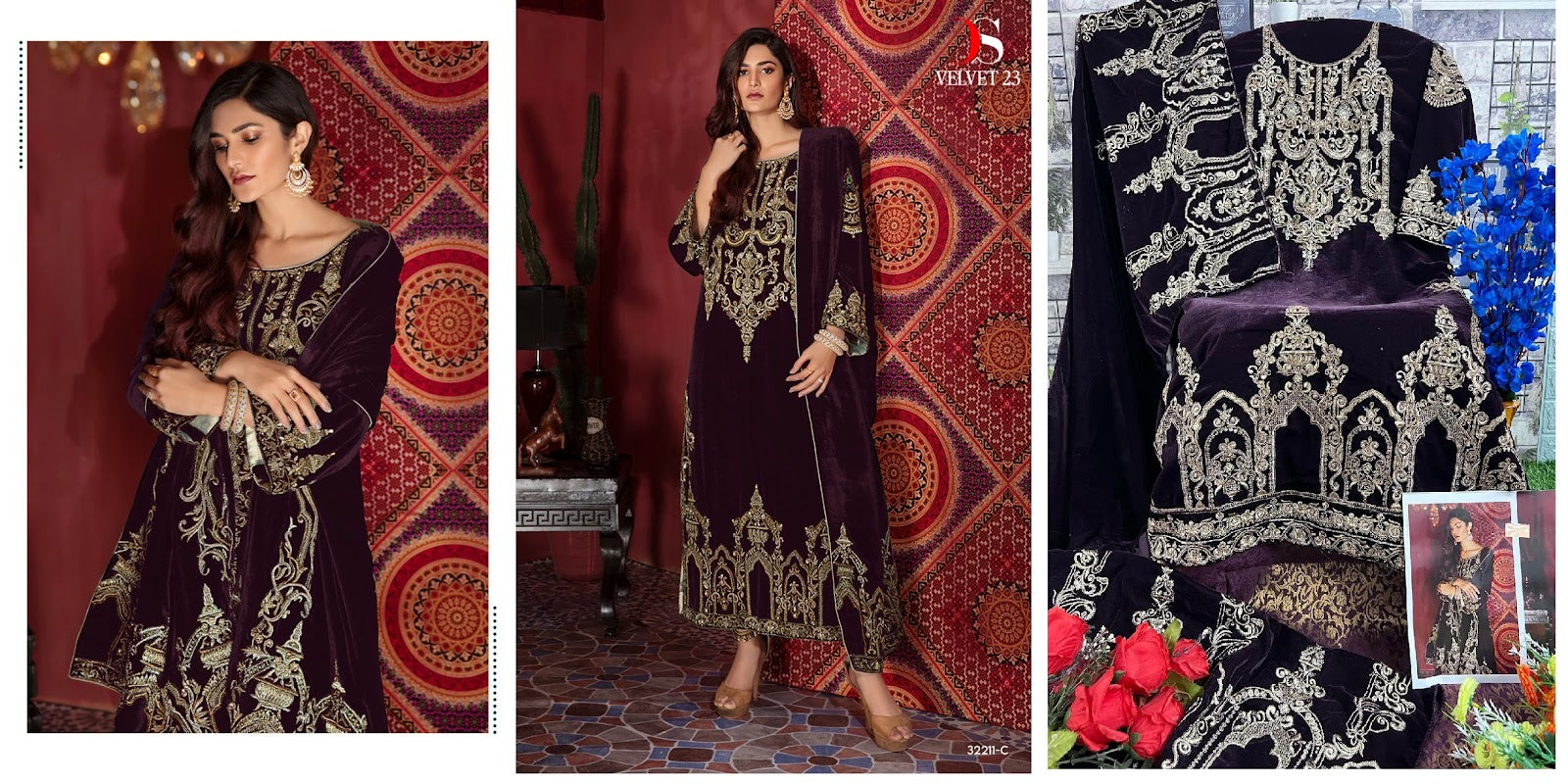 32211 Deepsy Velvet Suits