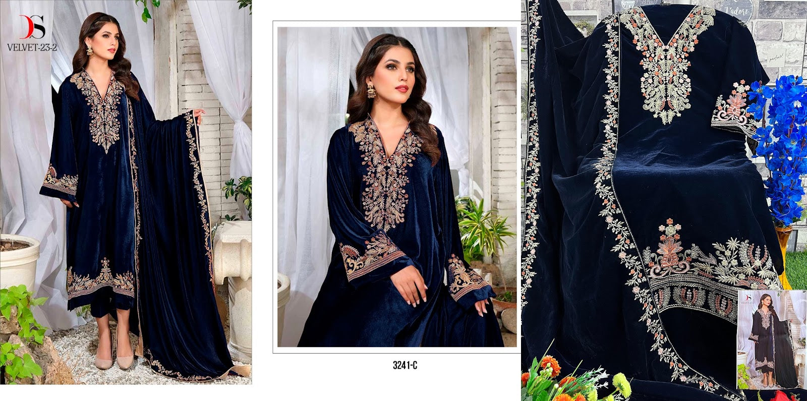 3241 Deepsy Velvet Suits