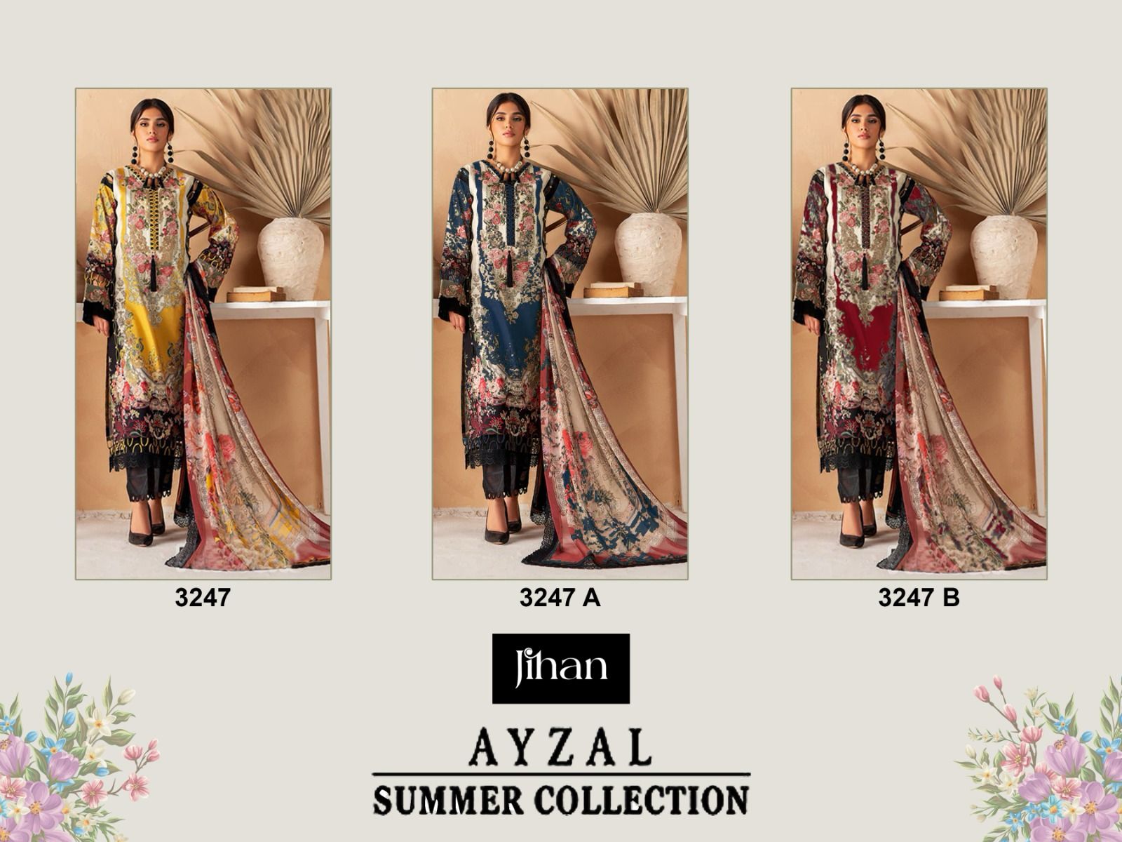 3247 Jihan Cotton Pakistani Patch Work Suits – Kavya Style Plus