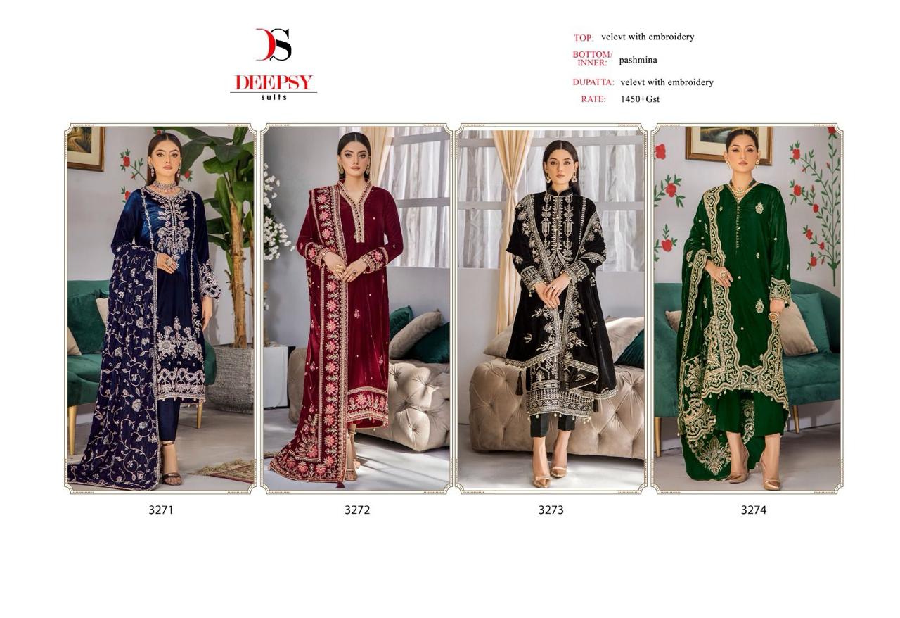 3271-3274 23-3 Deepsy Velvet Suits