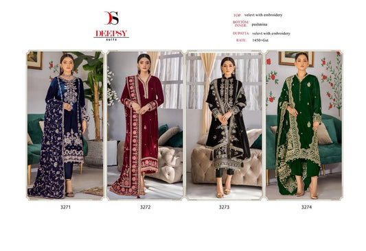 3271-3274 23-3 Deepsy Velvet Suits