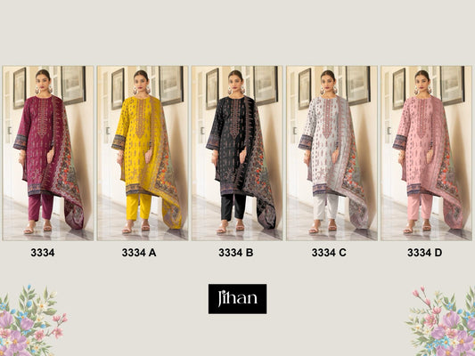 3334 Colours Jihan Lawn Pakistani Salwar Suits
