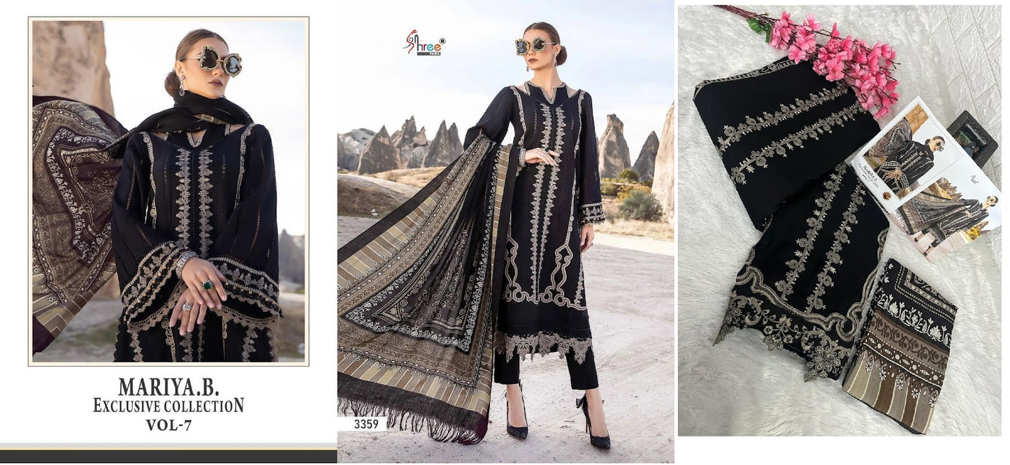 3359-3357 Shree Fabs Rayon Cotton Pakistani Salwar Suits