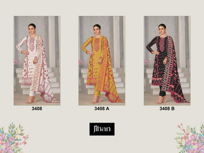 3408 Jihan Lawn Karachi Salwar Suits