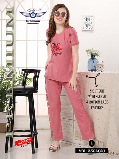 3504 A Grab It Sinker Pyjama Night Suits