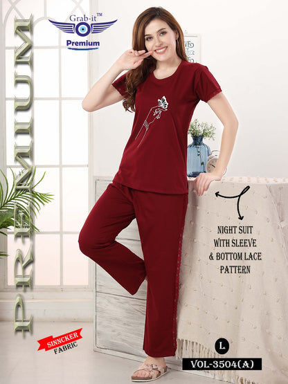 3504 A Grab It Sinker Pyjama Night Suits