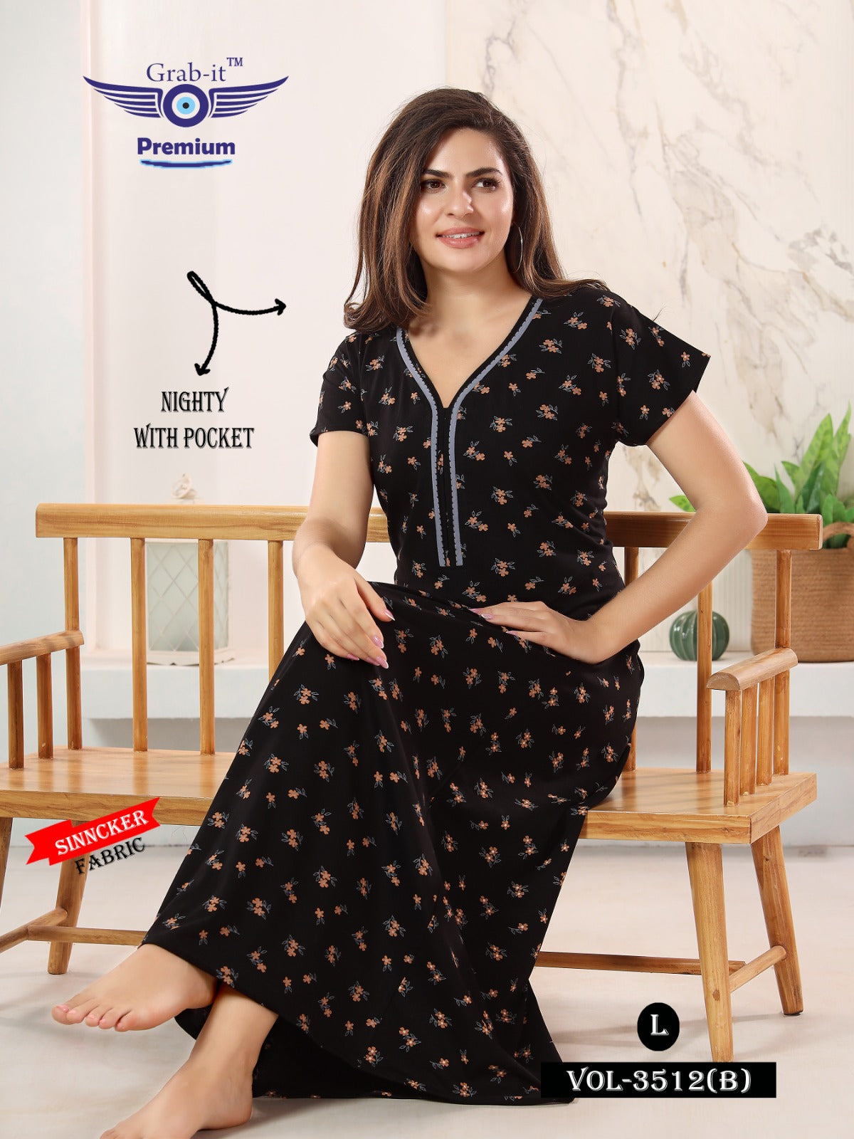 3512-B Grab It Sinker Night Gowns