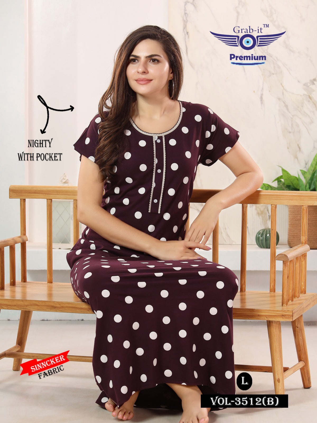 3512-B Grab It Sinker Night Gowns