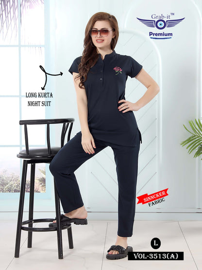 3513-A Grab It Sinker Kurta Night Suits