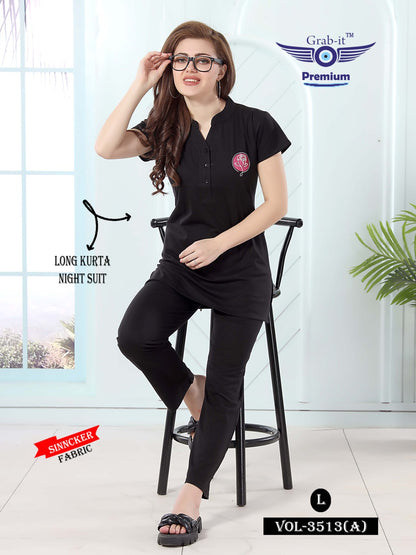 3513-A Grab It Sinker Kurta Night Suits