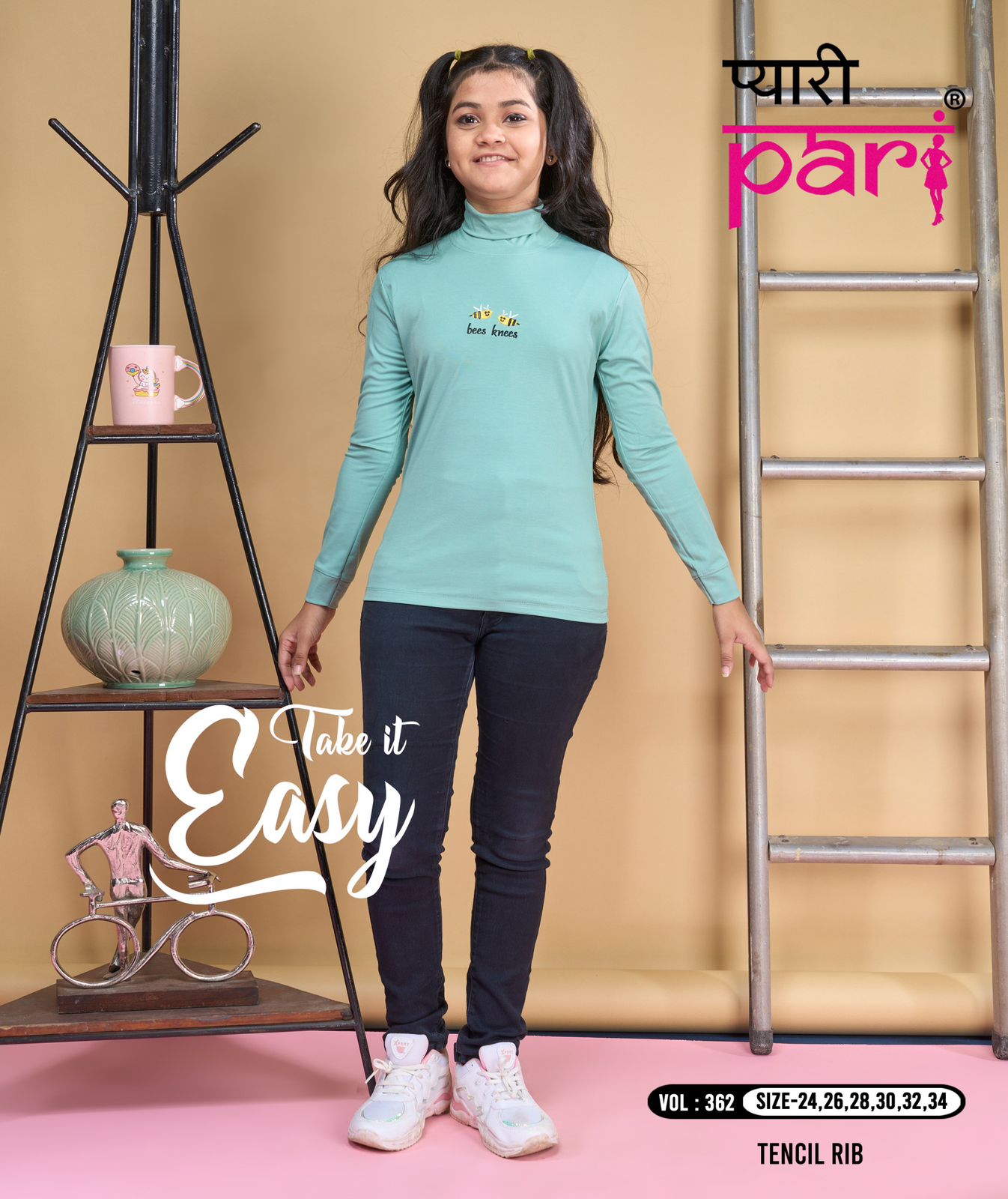 362 Pyari Pari Tencil Girls Tshirt