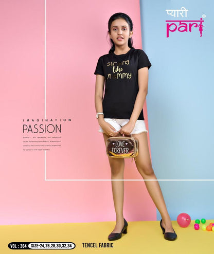 364 Pyari Pari Tencil Lycra Girls Tshirt