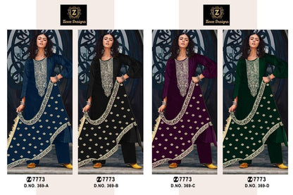 369 Ziaaz Designs Velvet Suits