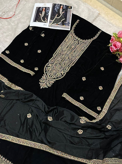 369 Ziaaz Designs Velvet Suits