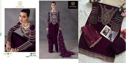 370 Colors Ziaaz Designs Velvet Suits