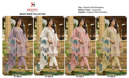 382 Deepsy Organza Pakistani Readymade Suits