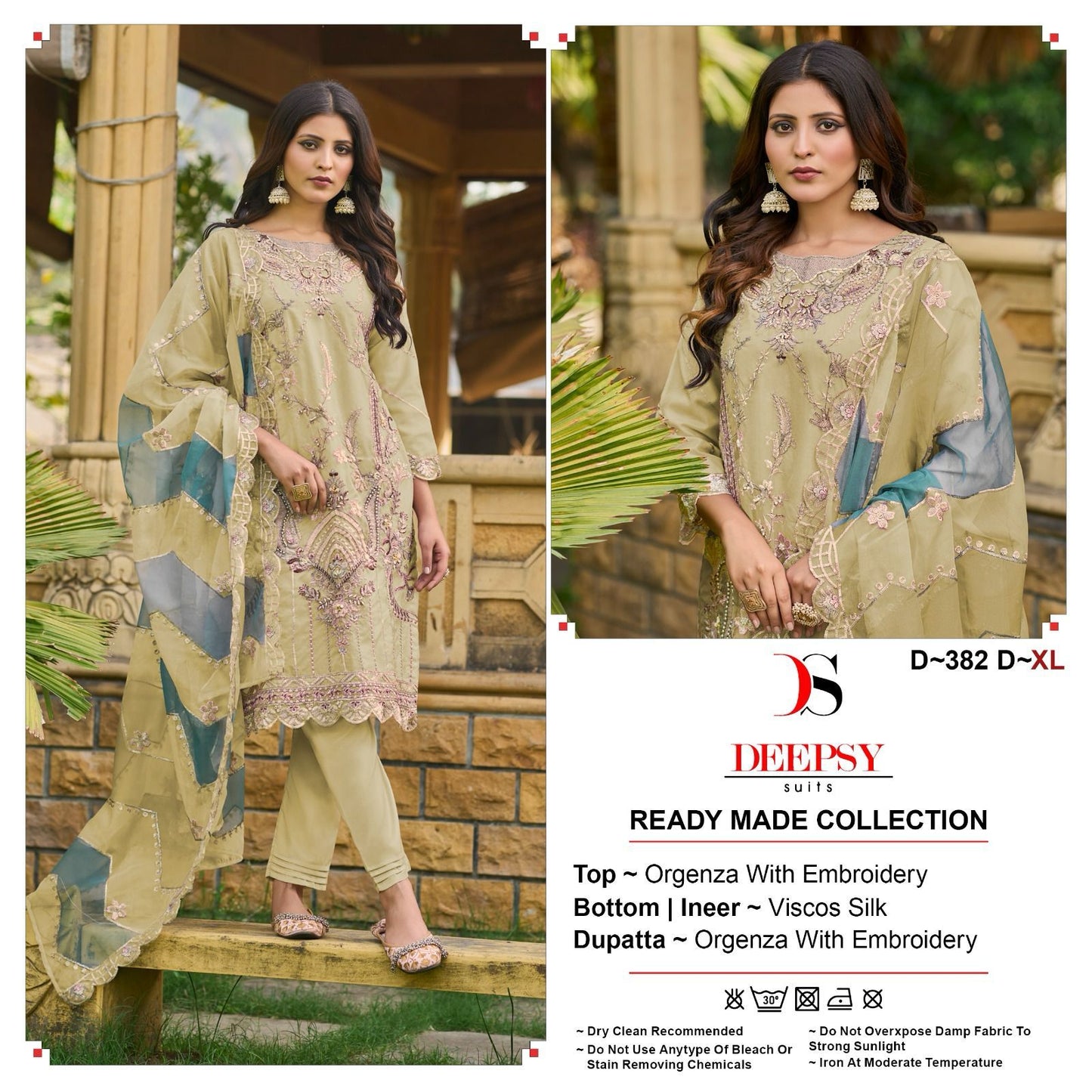 382 Deepsy Organza Pakistani Readymade Suits