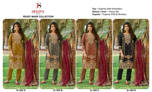384 Deepsy Organza Pakistani Readymade Suits