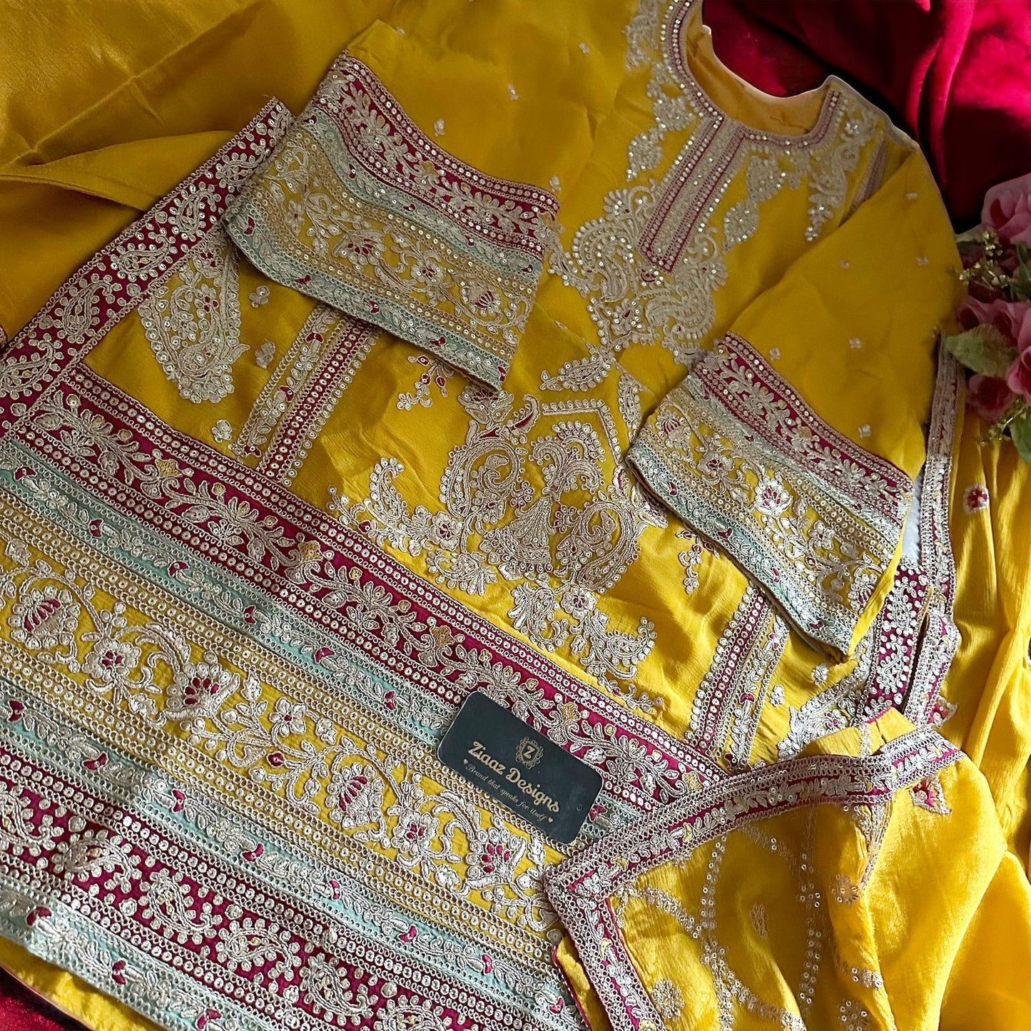 387 Ziaaz Designs Chinon Pakistani Salwar Suits
