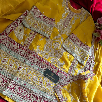 387 Ziaaz Designs Chinon Pakistani Salwar Suits