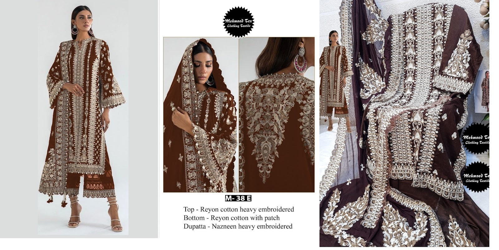 38 Mehmood Tex Rayon Cotton Pakistani Salwar Suits