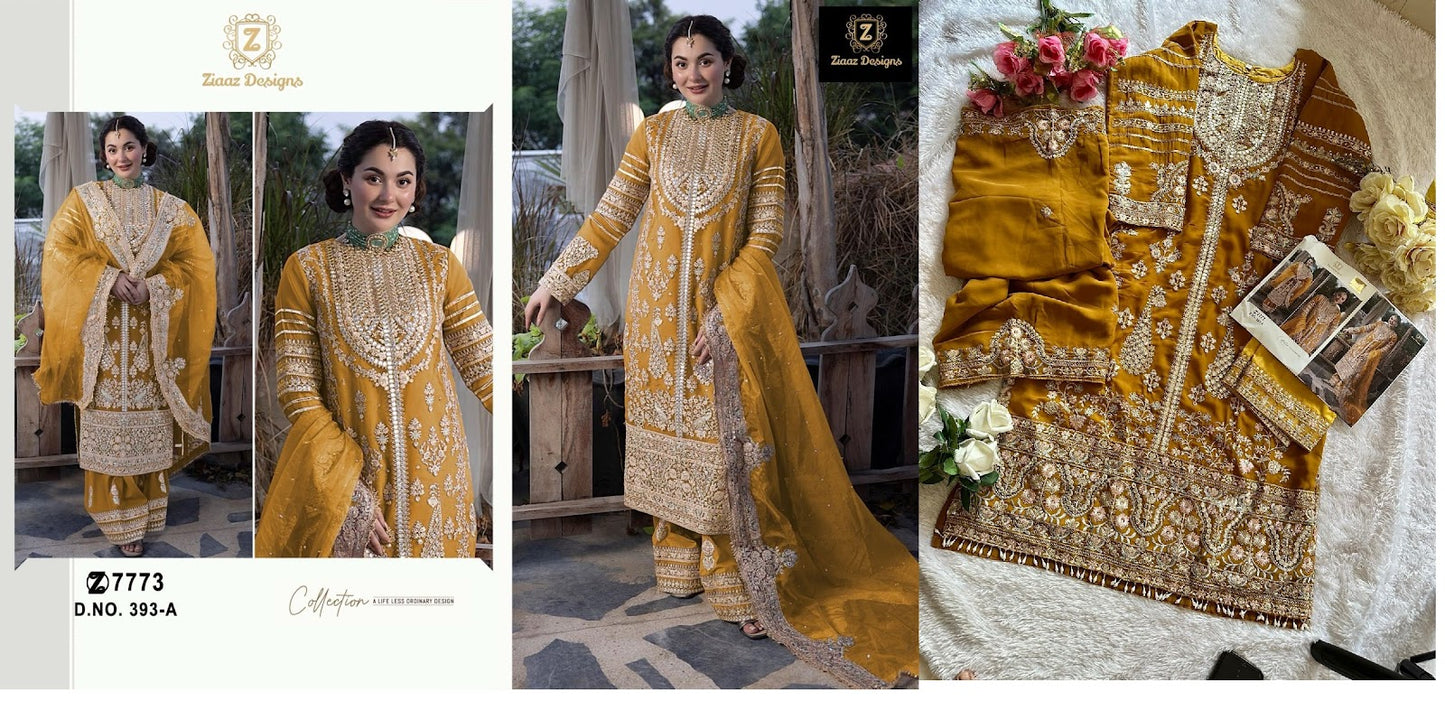 393-Colors Ziaaz Designs Georgette Pakistani Salwar Suits